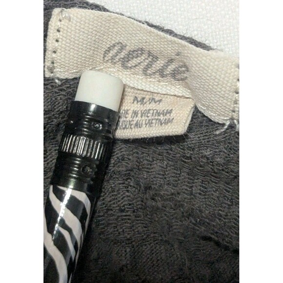 Aerie Womens Dark Gray Tank Top Textured Aztec Medium - Picture 4 of 7